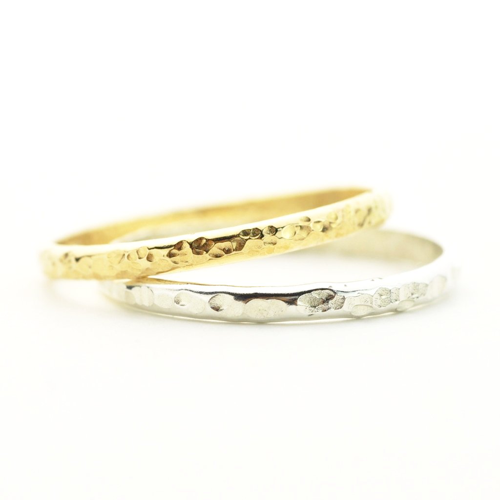 Sparkle Hammered 1.6mm Ring