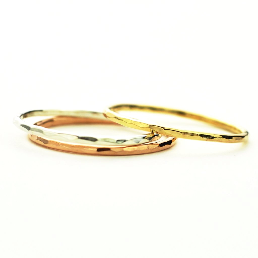 Sparkle Hammered Ring