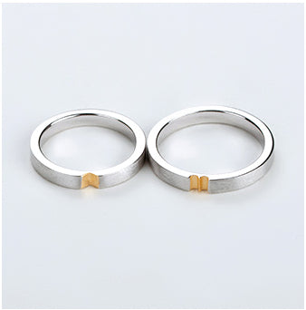 Couple Heart Ring Set