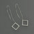 Minimalist Square threader earring