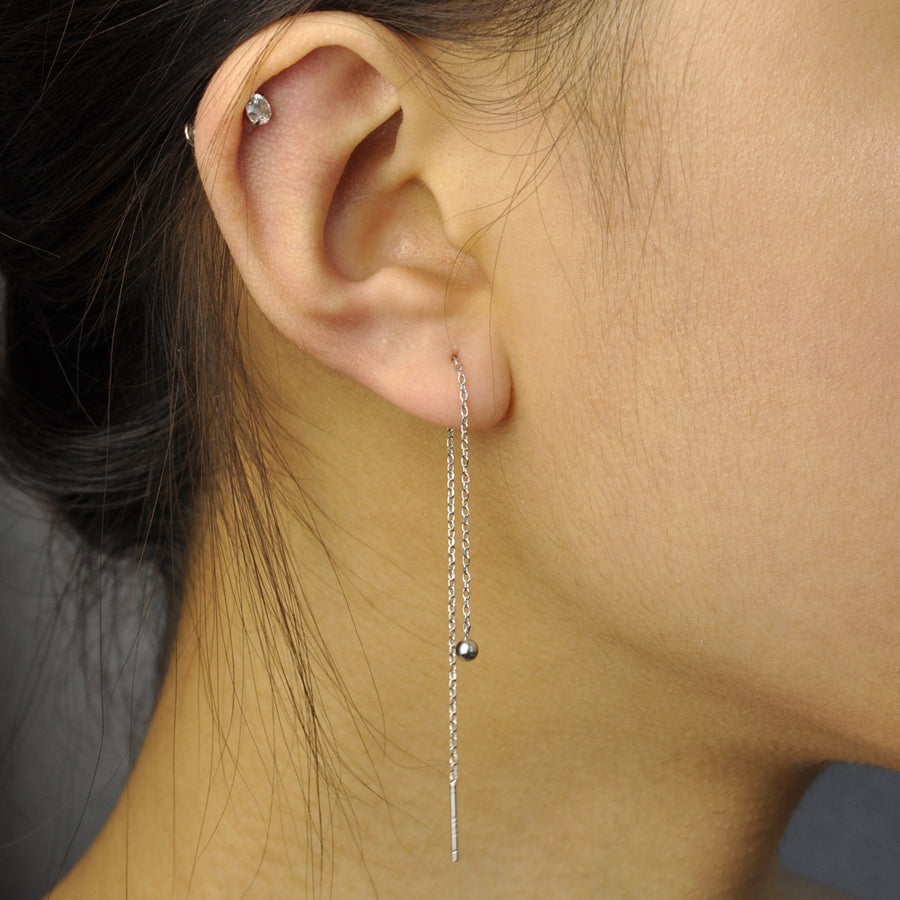 Bead threader earring