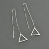 Triangle threaders chain earring