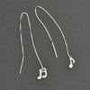Music note threaders chain earring