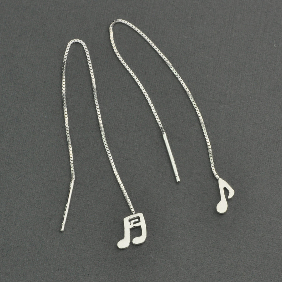 Music note threaders chain earring