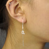 Music note threaders chain earring