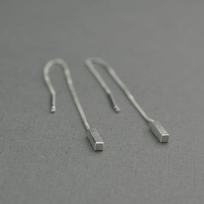 Bar threaders chain earring
