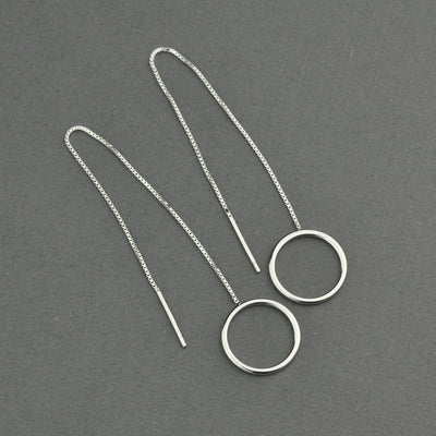 Circle threaders chain earring