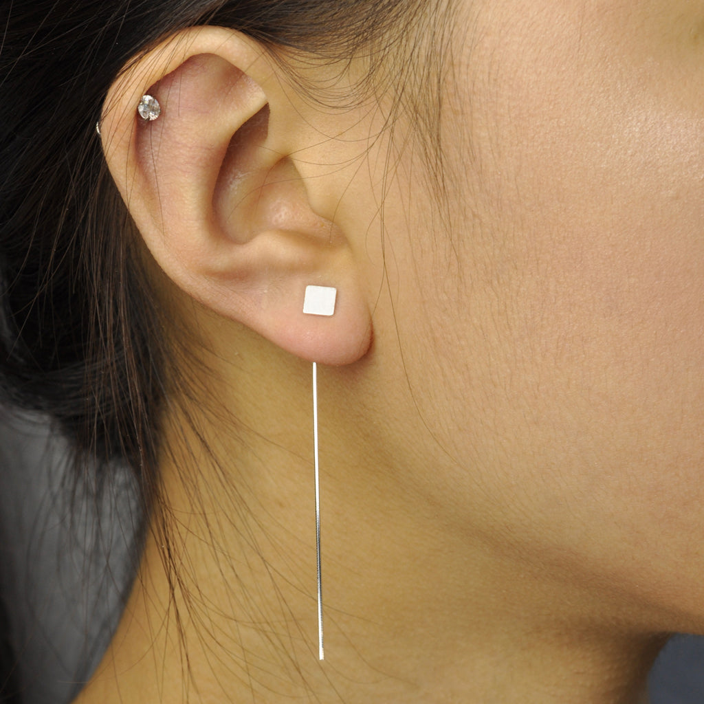 Square chain earring