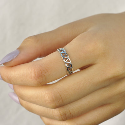 Sterling silver weave ring