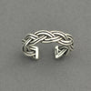 Twist braided sterling ring