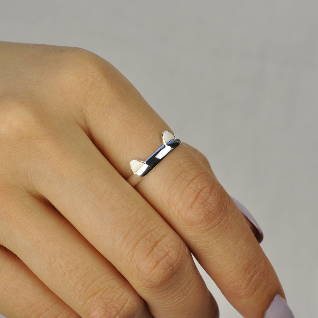 Cat ears cute hugging ring
