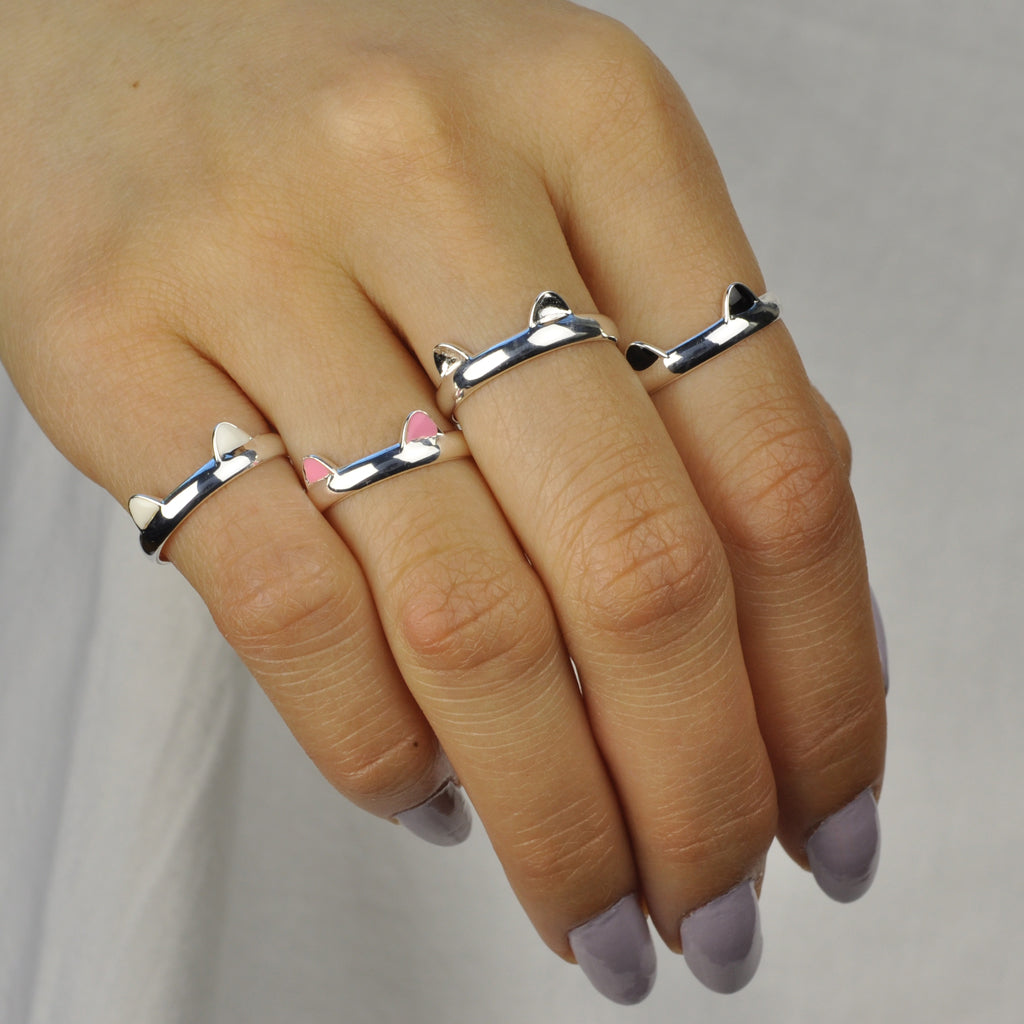 Cat ears cute hugging ring