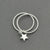 Star double stacked Dangle ring